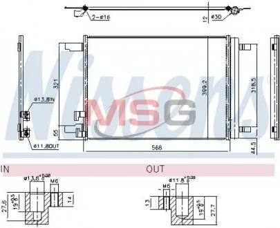 Фото 1 - конденсатор кондиционера VW/SEAT/SKODA 13- NISSENS 941099 Конденсатор кондиционера VW/SEAT/SKODA 13- NISSENS 941099 (фото 1)