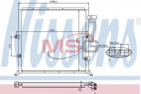 Конденсатор кондиционера BMW 3 E36 (90-) NISSENS 94157