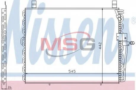Фото конденсер кондіционера MERCEDES NISSENS 94176 Конденсер кондіционера MERCEDES NISSENS 94176