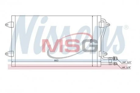 Радиатор кондиционера, 2.5/2.8TDI (620x380x20) NISSENS 94258
