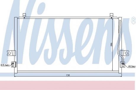 Конденсер NS MAXIMA QX(94-)2.0 i V6 24V(+)[OE 92110-0L710] NISSENS 94297