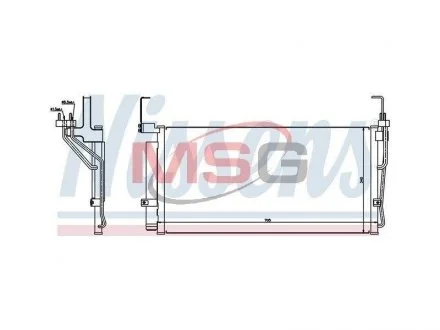 Радіатор кондиціонера HYUNDAI SANTA FE (SM) (00-) NISSENS 94451