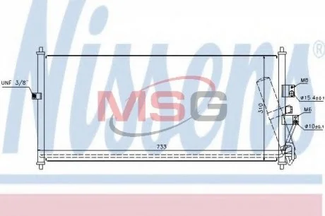 Конденсер кондиціонера NISSENS 94521