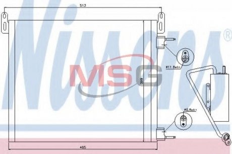 Конденсатор, кондиціонер NISSENS 94805