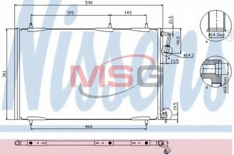 Радиатор кондиционера NISSENS 94855