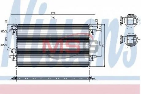 Конденсатор, кондиціонер NISSENS 94856