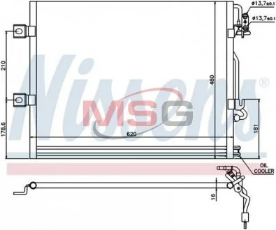 Конденсер MB CL W 216(05-)CL 500(+)[OE 221 500 05 54] NISSENS 94858