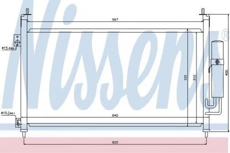 Конденсер HD CIVIC 3-5D(05-)1.4 DSi(+)[OE 80110-SMG-E01] NISSENS 94875