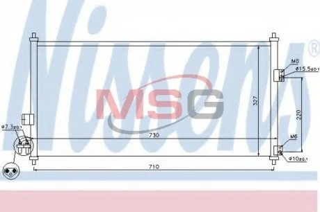 Конденсатор, кондиціонер NISSENS 94889