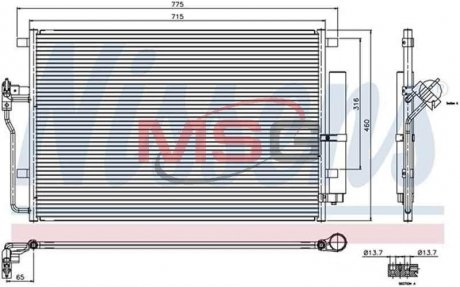Радіатор кондиціонера MB Sprinter(906)/VW Crafter 06- NISSENS 94917 (фото 1)