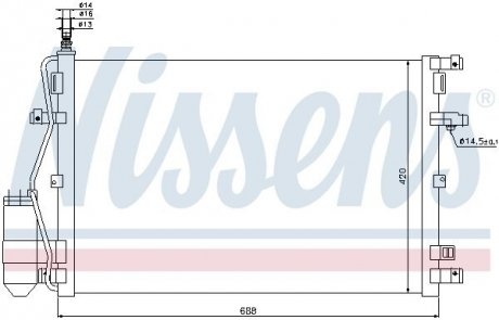 Радиатор кондиционера NISSENS 94937