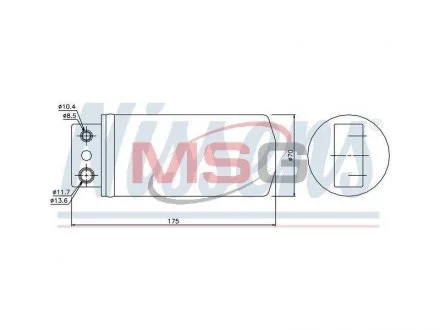 Осушувач OP VECTRA B(95-)1.6(+)[OE 1618 074] NISSENS 95058