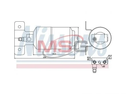 Осушитель SEAT ALHAMBRA(96-)1.8 T(+)[OE 7230473] NISSENS 95169