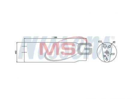 Осушитель ACURA LEGEND(96-)3.5 i V6 24V(+)[OE JRJ 100550] NISSENS 95170