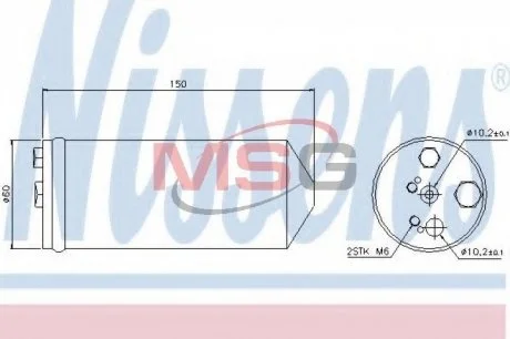 Осушувач кондиціонера NISSAN PRIMERA (P11, W11) (96-) NISSENS 95325
