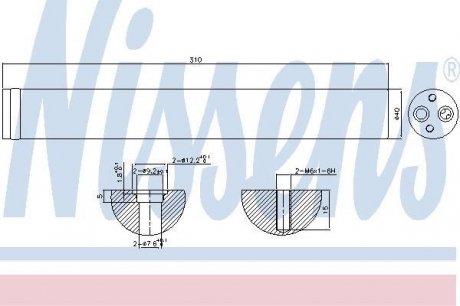 Осушувач VW TRANSPORTER T4(90-)1.9 TD(+)[OE 7D0.820.191] NISSENS 95342