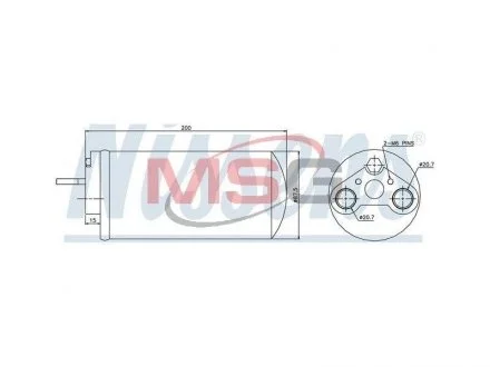 Осушувач NS PRIMASTAR(02-)1.9 dCi(+)[OE 93856084] NISSENS 95461