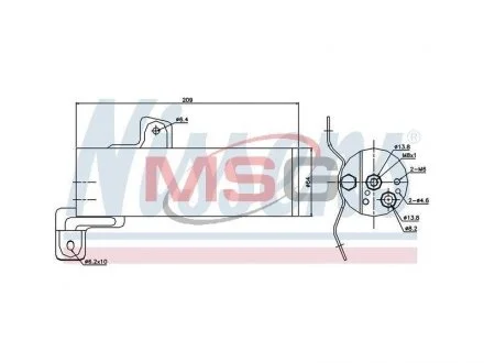 Осушувач MB CL W 216(05-)CL 500(+)[OE 2218300283] NISSENS 95497