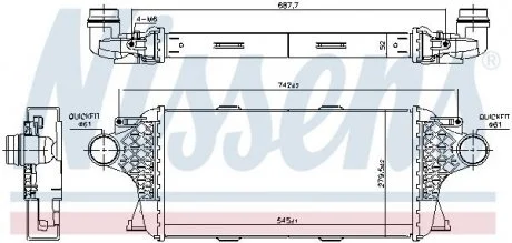 INTERCOOLER MERCEDES NISSENS 961458