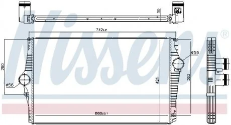 Радиатор наддува NISSENS 96601