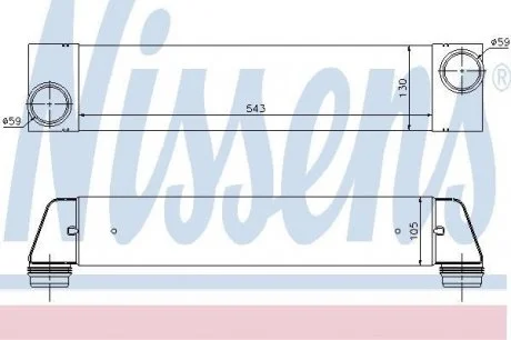 Інтеркулер BMW 7 E65-E66-E67-E68(01-)730 d(+)[OE PML000010] NISSENS 96657