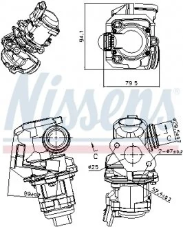Клапан рециркуляції ВГ (EGR) NISSENS 98150 (фото 1)