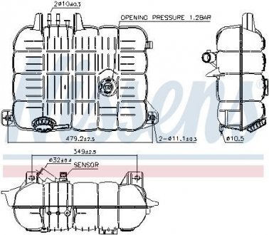 Расширительный бачок VOLVO FH II 12- NISSENS 996069 (фото 1)