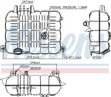 Фото розширювальний бачок VOLVO FH II 12- NISSENS 996069 Розширювальний бачок VOLVO FH II 12- NISSENS 996069