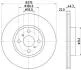 Диск тормозной передний Toyota Yaris 1.0, 1.3, 1.4, 1.5 (05-) (ND1035K) NISSHINBO