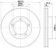 Диск гальмівний передн Toyota Land Cruiser 80 4.2 (92-97) (ND1056K) NISSHINBO