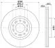 Диск тормозной передний Mazda 3, 5 1.8, 2.0, 2.2 (05-) Nisshinbo ND5002K (фото 1)