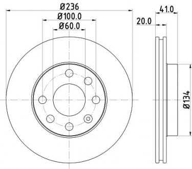 Диск гальмівний передн Daewoo Lanos, Nexia 1.3, 1.4, 1.5 (97-) Nisshinbo ND6079 (фото 1)