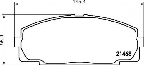 Колодки гальмові дискові передні Toyota Hiace 2.0, 2.4, 3.0 (98-04) Nisshinbo NP1004 (фото 1)