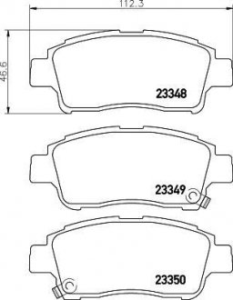 Колодки гальмові дискові передні Toyota Yaris 1.0, 1.3, 1.4 (01-05), Yaris 1.5 (10-) Nisshinbo NP1007 (фото 1)