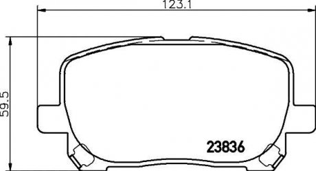 Колодки гальмові дискові передні Toyota Avensis 2.0, 2.4 (01-11) Nisshinbo NP1009