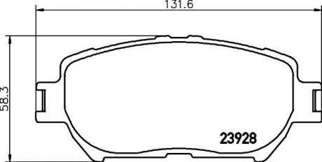 Колодки гальмові дискові передні Toyota Camry 2.4, 3.0, 3.3 (01-06) Nisshinbo NP1017