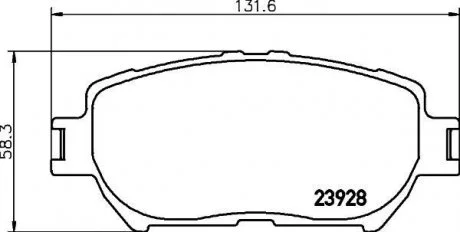 Колодки гальмові дискові передні Toyota Camry 2.4, 3.0, 3.3 (01-06) Nisshinbo NP1017