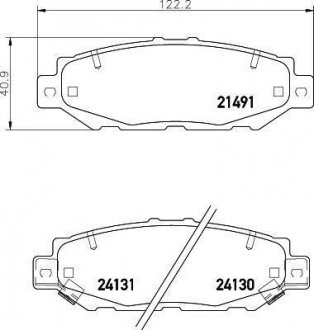 Гальмівні колодки LEXUS GS,IS,SC 97- Nisshinbo NP1027