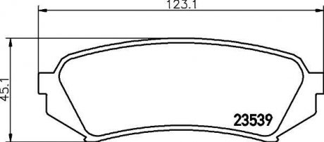 Колодки гальмівні дискові задні Toyota Land Cruiser 100 4.2, 4.7 (98-) Nisshinbo NP1029 (фото 1)