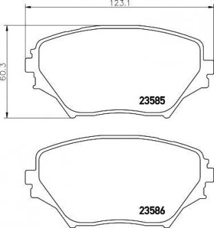Колодки гальмові дискові передні Toyota RAV-4 1.8, 2.0 2.4 (00-05) Nisshinbo NP1036