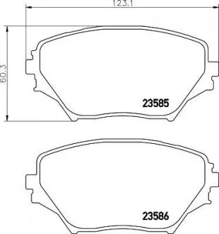 Колодки тормозные дисковые передние Toyota RAV-4 1.8, 2.0 2.4 (00-05) Nisshinbo NP1036