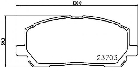 Колодки тормозные дисковые передние Lexus RX 300 3.0 (00-03) Nisshinbo NP1041 (фото 1)