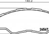 Колодки тормозные дисковые передние Toyota Hilux 2.5, 2.7, 3.0 (07-) (NP1055) NISSHINBO