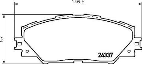 Колодки гальмові дискові передні Toyota RAV-4 2.0, 2.2, 2.4 (05-) Nisshinbo NP1058 (фото 1)