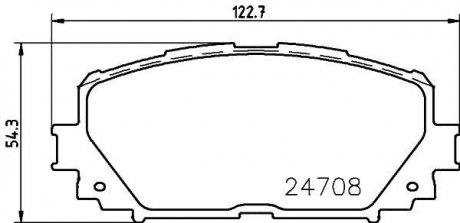 Колодки гальмові дискові передні Toyota Yaris 1.3, 1.5, 1.8 (05-) Nisshinbo NP1060