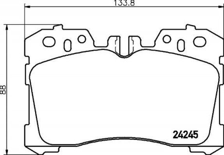 Колодки гальмові дискові передні Lexus LS 460, 600h (07-) Nisshinbo NP1107