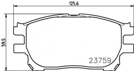 Колодки тормозные дисковые передние Toyota Previa 2.0, 2.4 (00-06) Nisshinbo NP1123 (фото 1)