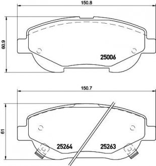 Колодки тормозные TOYOTA Avensis/Verso "F (201012->) "08>> Nisshinbo NP1158