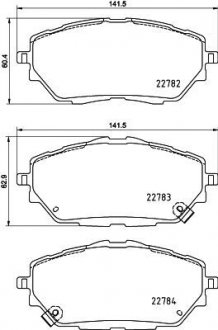 Колодки гальмові дискові передні TOYOTA C-HR X1 (16-), Corolla (18-) Nisshinbo NP1170