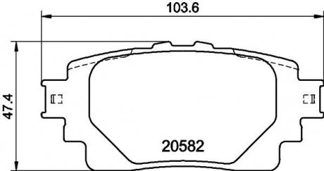 Колодки гальмівні дискові задні Toyota Corolla (E21) (19-) Nisshinbo NP1171 (фото 1)